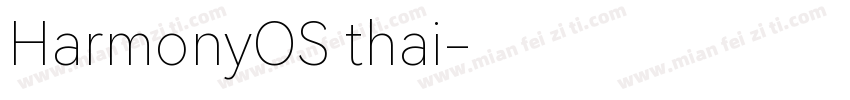 HarmonyOS thai字体转换